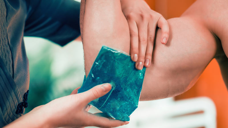 Tratamento de crioterapia no desporto 